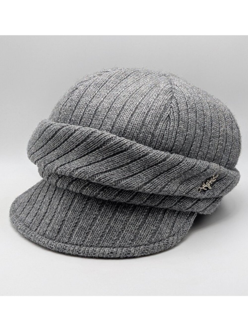 Siggi Pageboy Wool Blend Hat Gray One Size Devil Wears Prada Style Women's